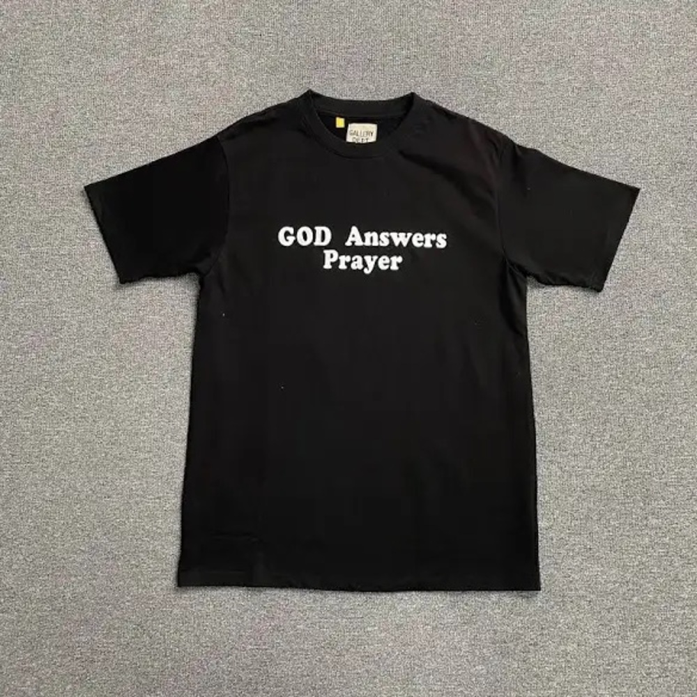 Gallery Dept Black Tee with White Text